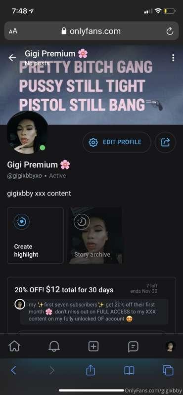ANNOUNCEMENT :
onlyfans.com/gigixbbyxo 

🌸 For those waiting..