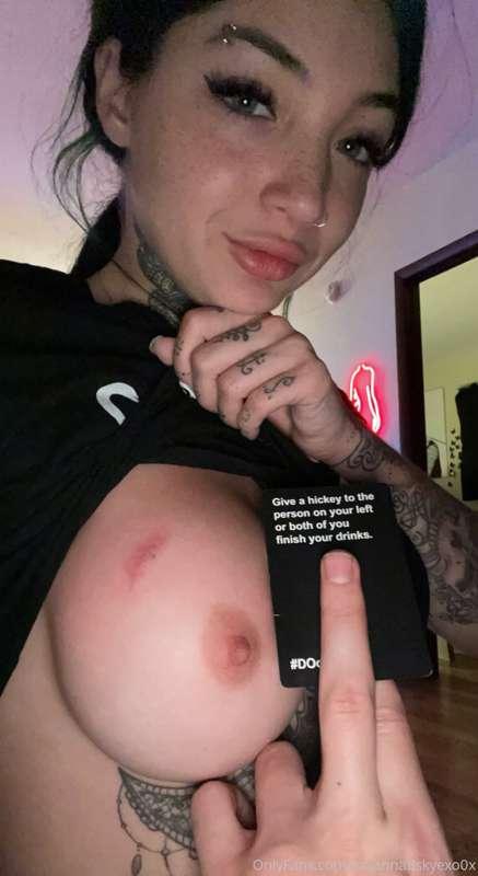 And now I have a tit hickey