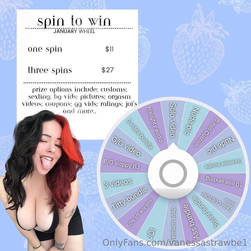 nows your time to win BIG 😈 tip me $11 for one spin or $27 f..