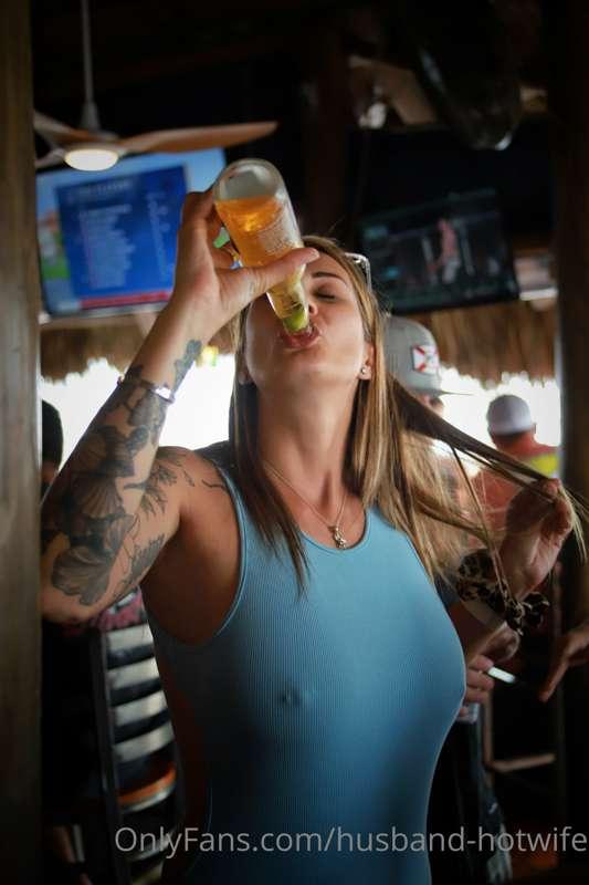 She got free drinks