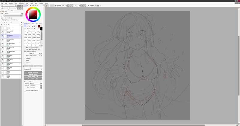 Progress on Meriel (OC commission)