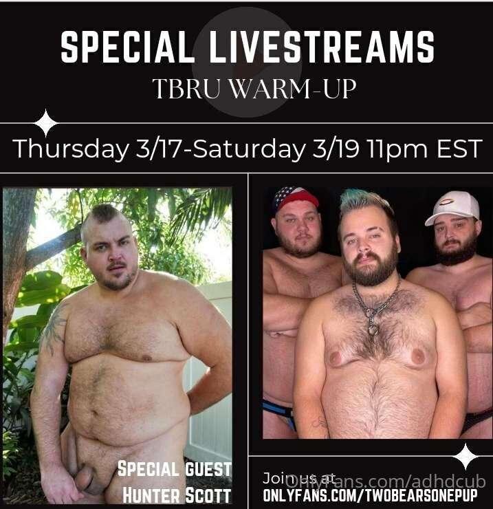 Make sure you go follow @twobearsonepup to see their livesho..