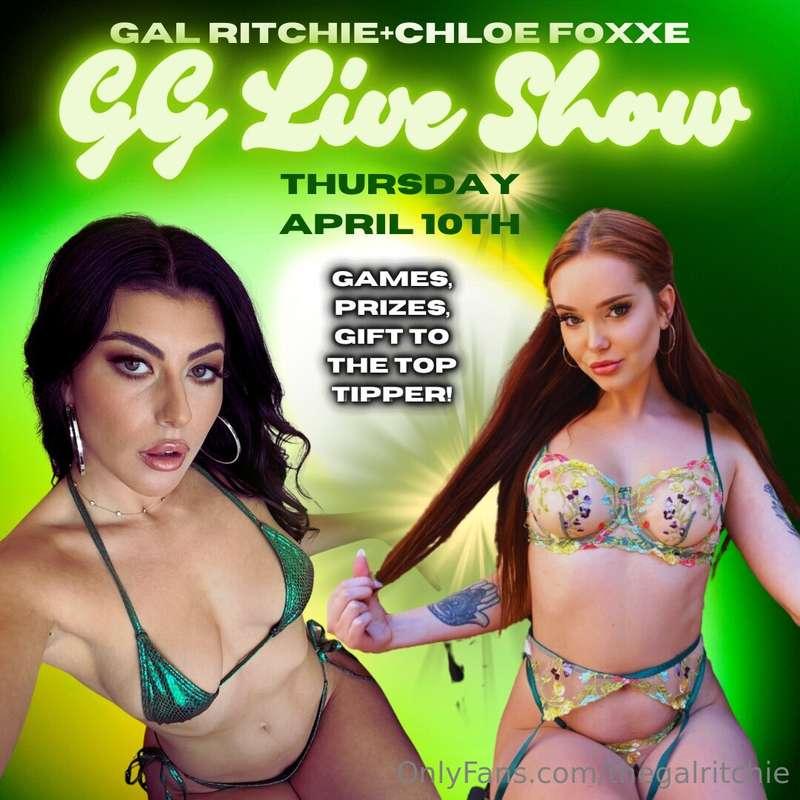 💋GG LIVE SHOW💋Thursday APRIL 10thSquirting, scissoring, lick..