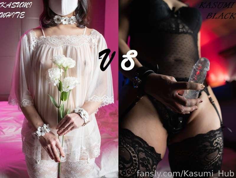 Many of you have asked so this week I will resend my Kasumi Black and Kasumi White photo series. Do you like a good girl or a bad bitch?
多くの方からお問い合わせをいただきましたので、今週はかすみブラックとかすみホワイトの写真シリーズを再送いたします。あなたは良い女の子が好きですか、それとも悪い雌犬が好きですか?