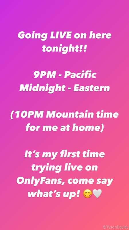 Also... My first time going live on here will be tonight. Do..