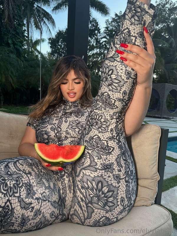 I taste way better than the watermelon 👅