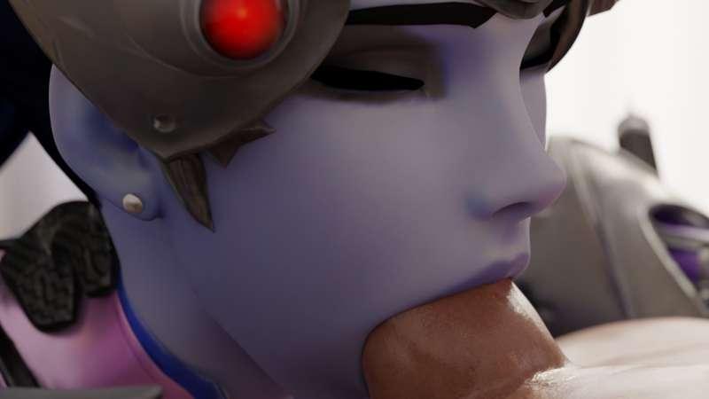 Widowmaker blowjob (2 videos + 5 images)[Commission]