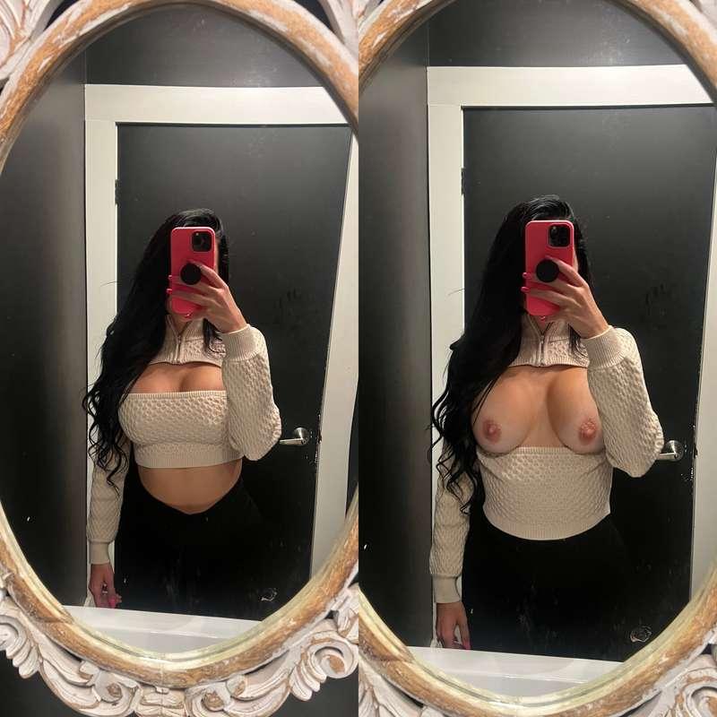Obsessed with this new sweater!!🤪🍂🍁🤎 Do I look hot in it!?🤔