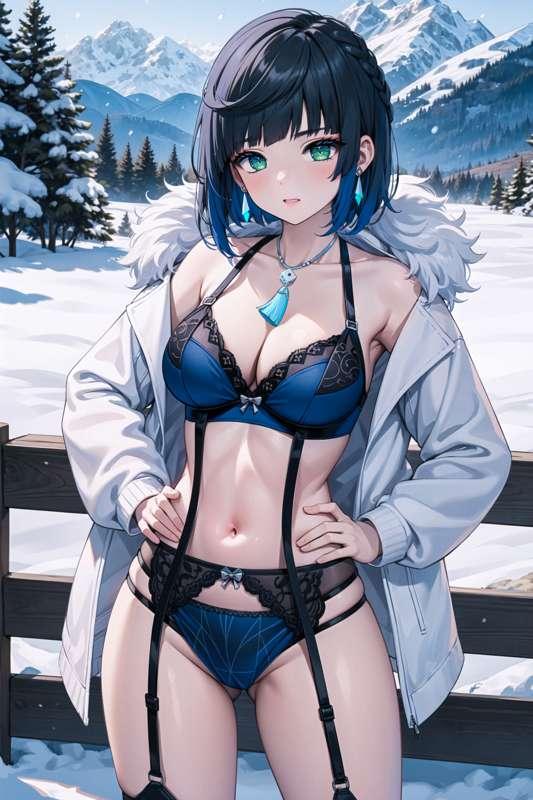 Yelan is always hot even in winter [SFW/R-18] 🔥❄️