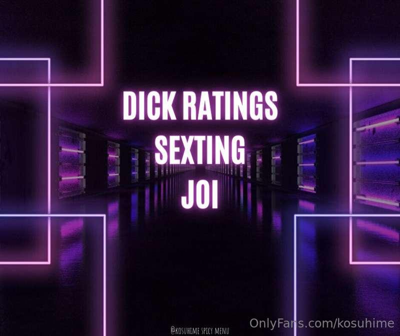 ***FREE-TO-FOLLOW SEXTING, JOI, AND DICK RATE MEGA MENU!***
..