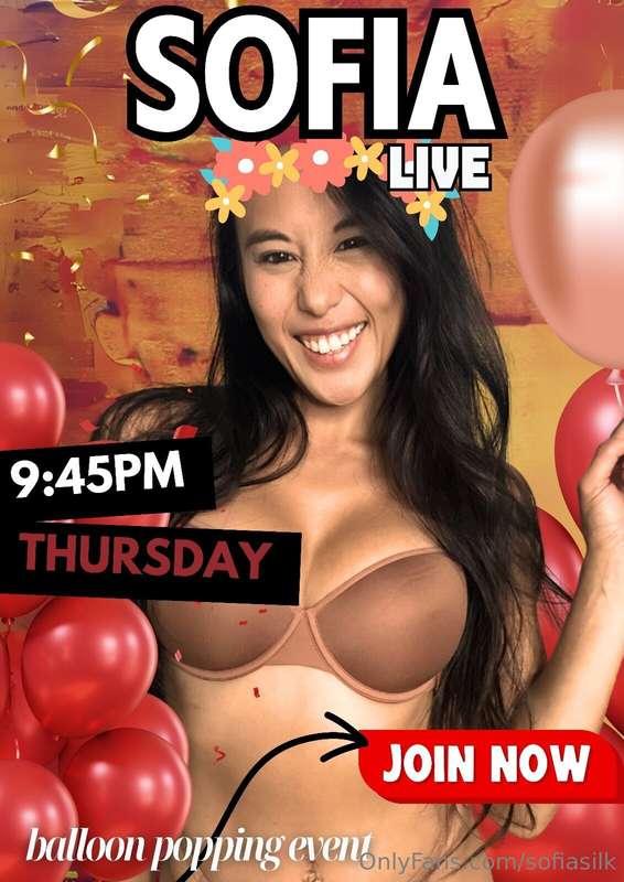 I’m going LIVE tomorrow (06/19) at 9:45 PM EST! 🎈💦Join me fo..