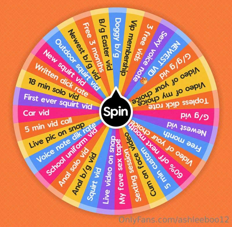 $10 - 1 spin  $20 - 2 spin  $25 - 3 spin  $50 - 10 spins