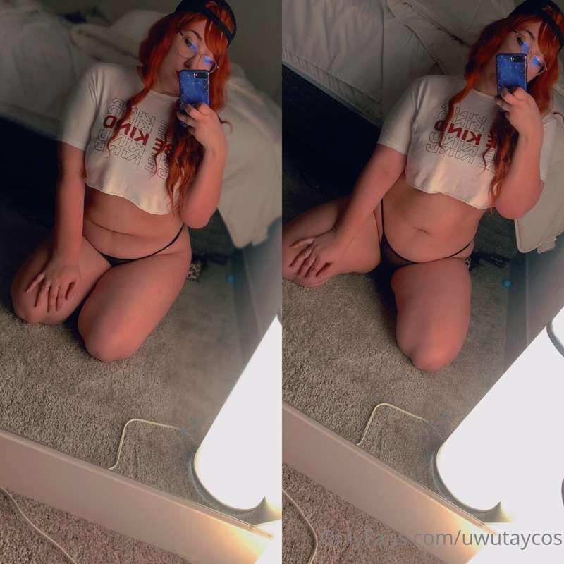 Your chubby tomboy gf steals your hat 😉

My tummy changes so..