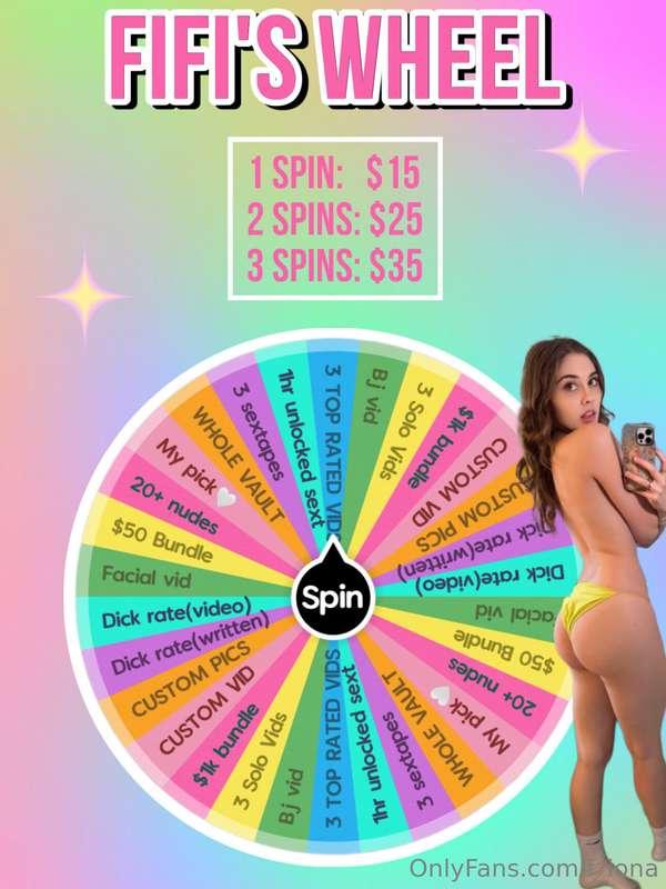 hehe is anyone interested in this wheel??😳 lets win a chance..