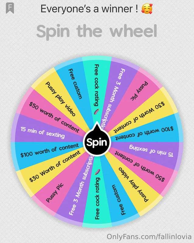 🎡Spin the Wheel🎡Tip to Spin. Don’t miss out!😈Everyone Spin i..