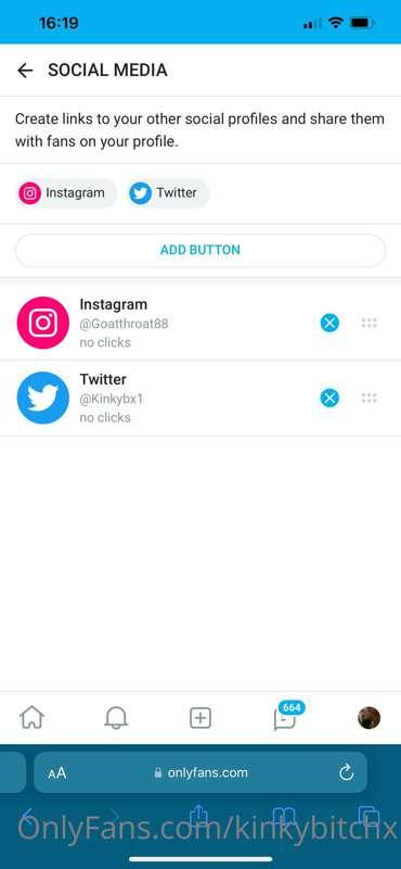 Added my links to follow me x