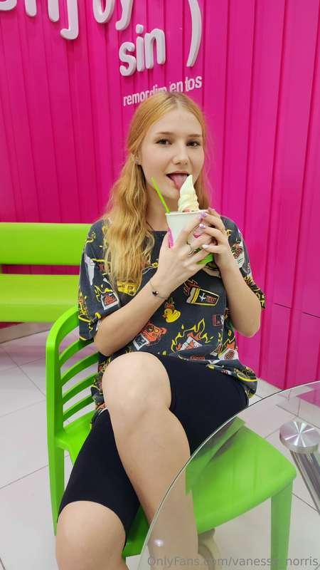 Guess what I imagine in place of this ice cream👅