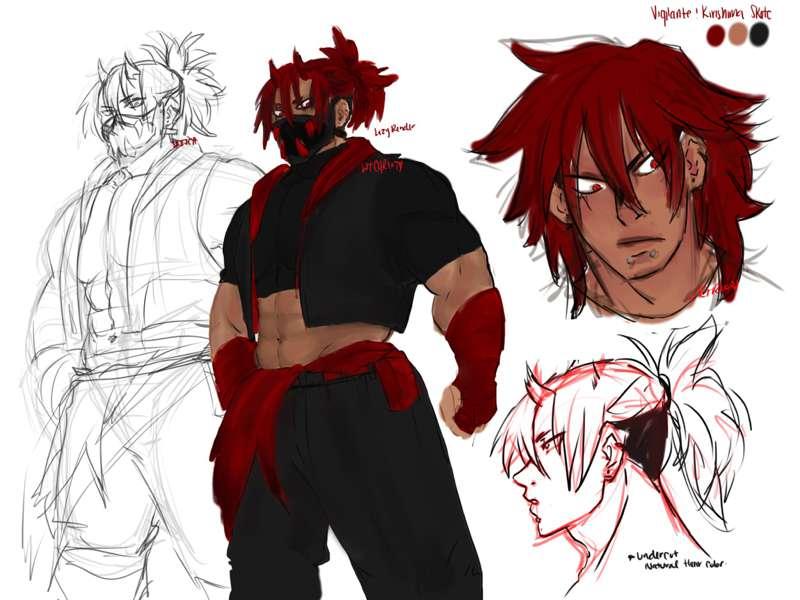 VIGILANTE!Kirishima SKETCH PAGE