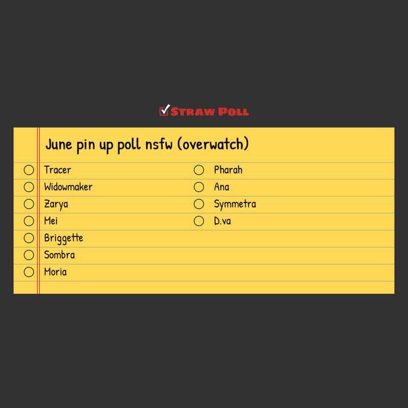 June nsfw pin up poll (overwatch)