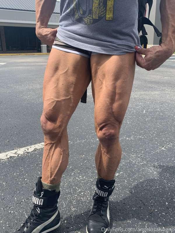 To have this many veins popping out of my leg is pretty good..