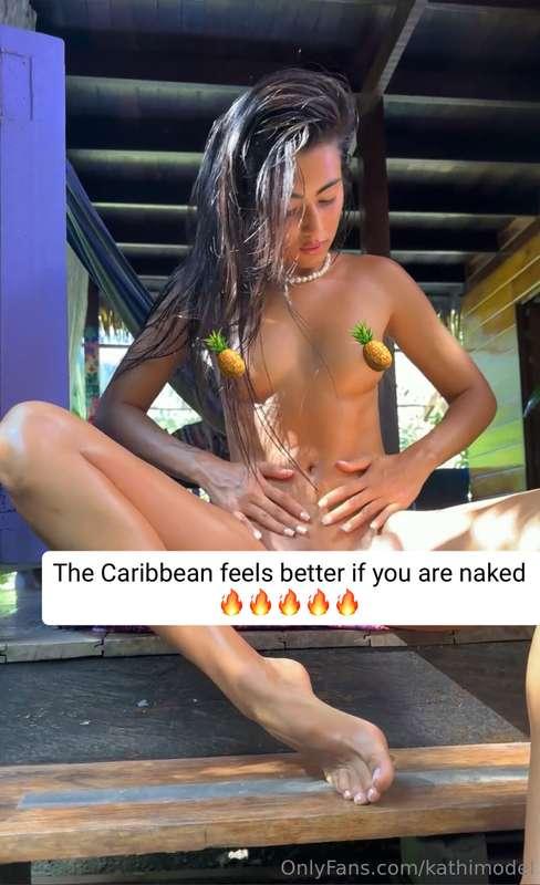 The Caribbean feels better if you are naked 🔥🔥🔥🔥🔥 VIDEO 😮‍💨