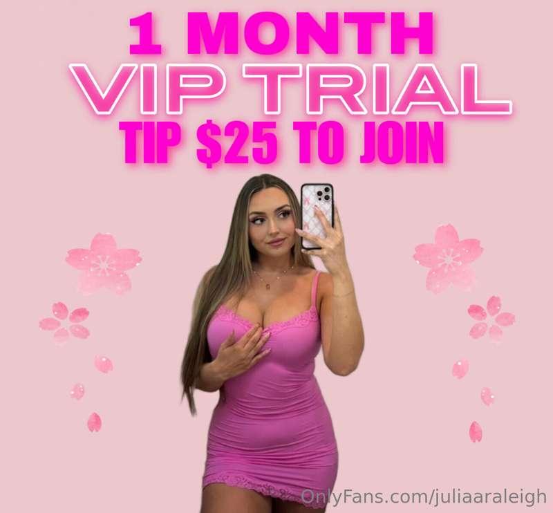 Trying something new… Introducing my 1 Month Trial VIP🩷 Tip ..