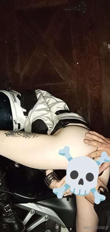 Watch me cum HARD bent over his bike! 🏍️💦