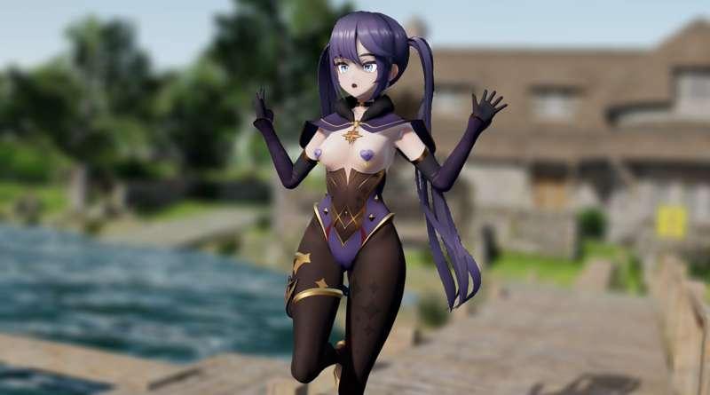 4K UHD 【MMD R-18】 VIVID Imagination - Mona Genshin Impact