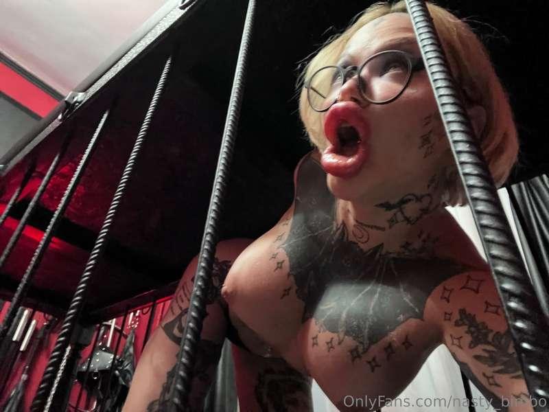 Would you like to have me as your bimbo sex slave, caged and..