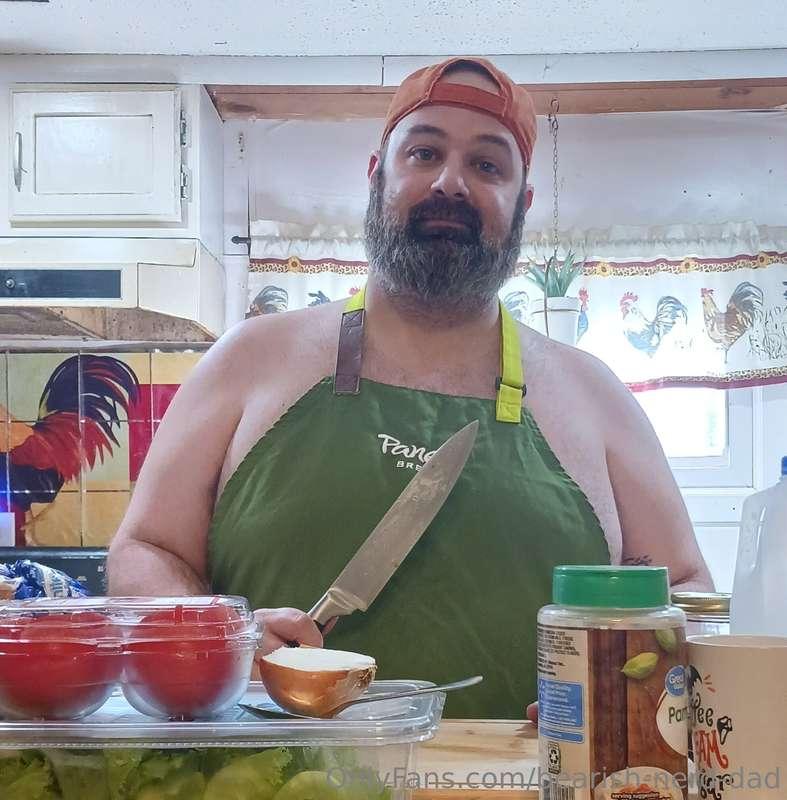 Starting sauce for tomorrow and making my ubering dinner for..