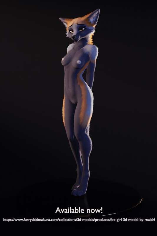 Hey, that foxgirl 3D model is available for purchace!